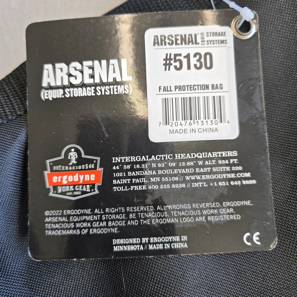 Ergodyne Arsenal 5130 Fall Protection PPE Tool Bag Harness Storage Pouch NWT....